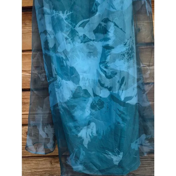 NWT Rene Ruiz Collection Teal Strapless Organza Gown Size 16 - Image 6