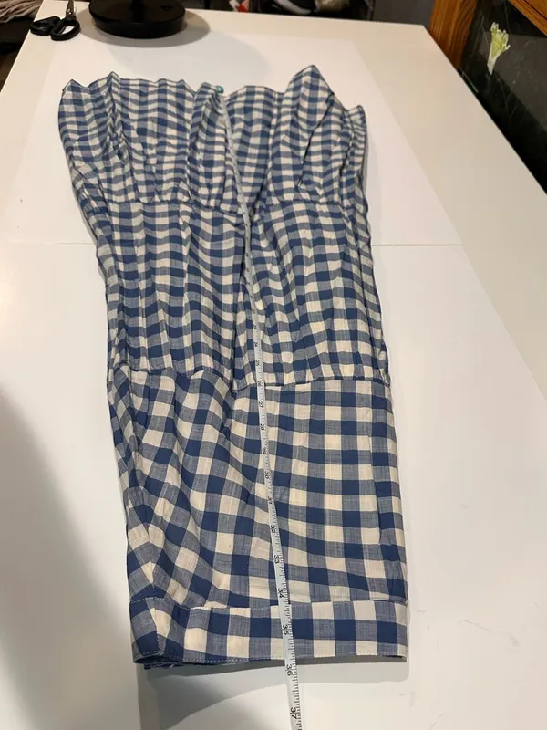 GAP Tiered Maxi Skirt Blue White Gingham Cotton Cottagecore Women’s 8 - Image 11