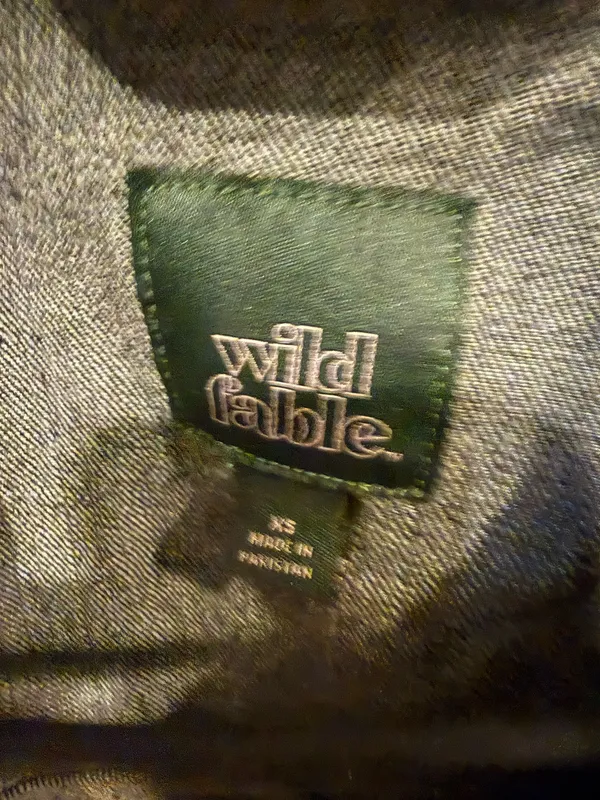 Wild Fable Women's Front Zip-Up Utility Denim Jacket - Dark Wash - Image 4