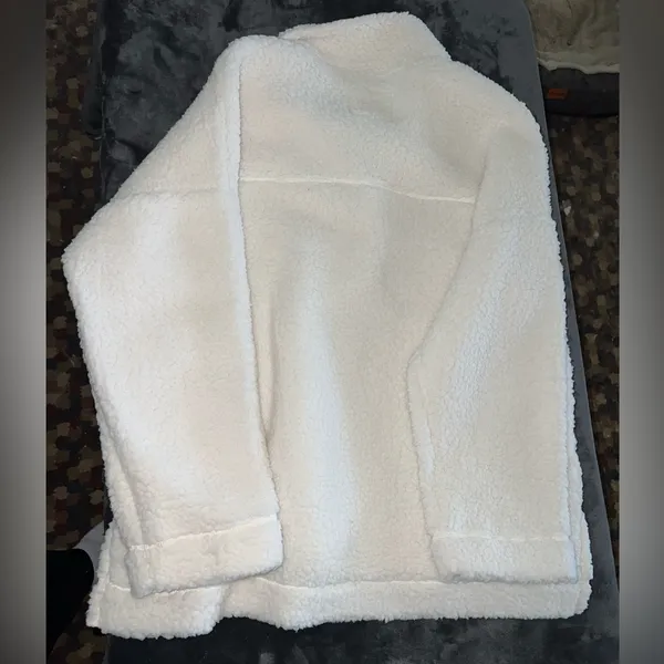 Aerie Oversized Cloud Sherpa Quarter Snap Pullover Size Medium New with tag - Image 5