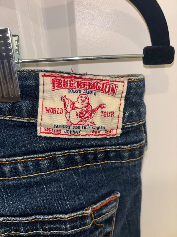 Women’s Blue True Religion Jeans In Size 27 - Image 3