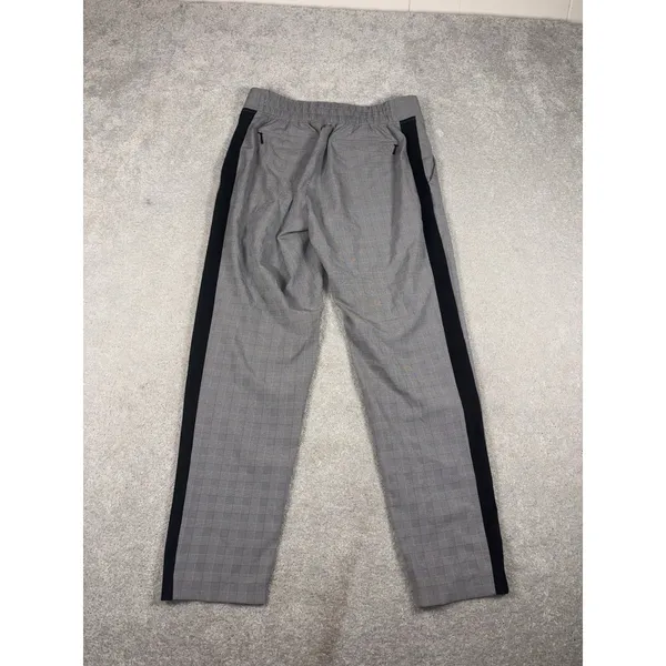Athleta Pants Womens 4 Gray Black Plaid Brooklyn Ankle‎ Side Stripe Stretch - Image 7