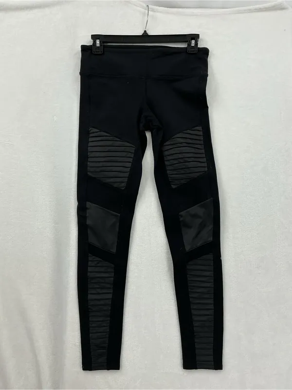 ALO Yoga Black Ribbed High-Rise Leggings 1074 - Image 2