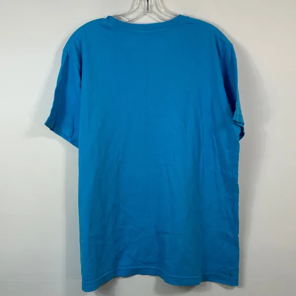 Fresh Produce Womens Scoopy Crew T-Shirt‎ Blue Beach Umbrella Graphic Large NWT - Image 2