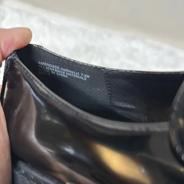 Madden Girl Ambrosee Black Loafers with Gold Accents - Image 8