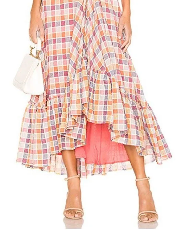 Free People Rainbow Dreams Maxi Dress Pastel Rainbow Combo (Size 0) - Image 4