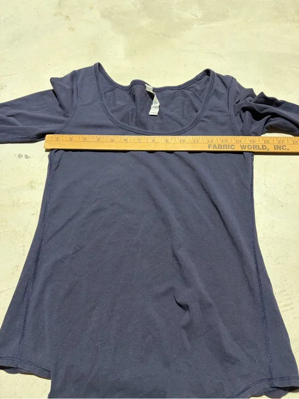 Lululemon Long Sleeve Scoop Neck Top navy 6 - Image 5