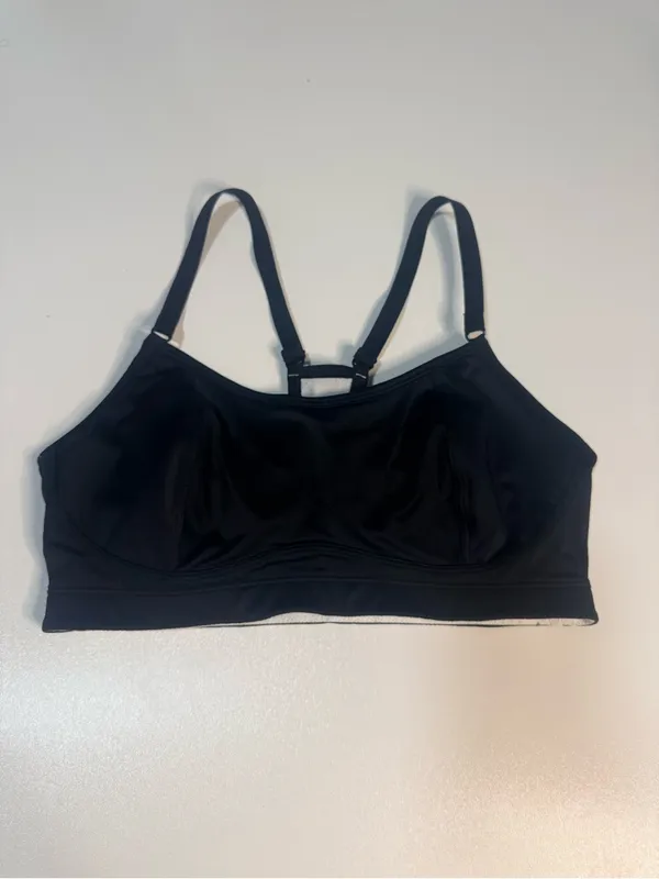 Champion Black Racerback Sports Bra with White Lining - Image 2