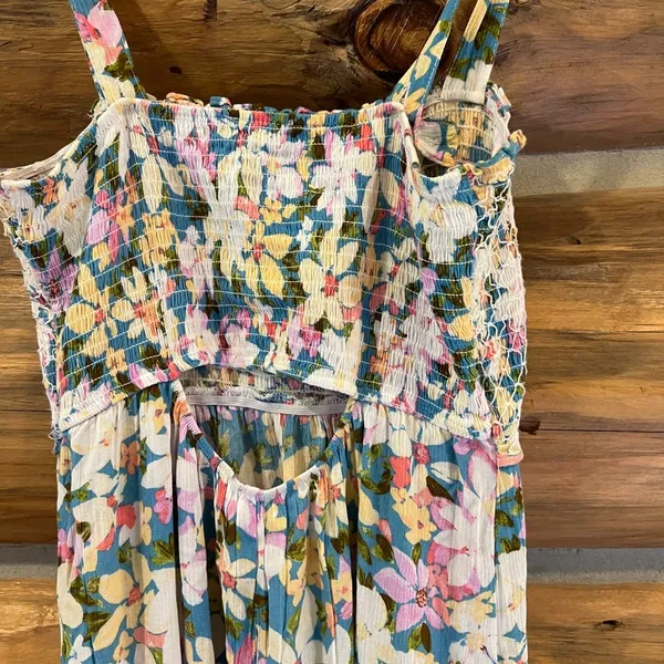 Lily Rose Smocked Floral Bodice Maxi Dress - Image 4