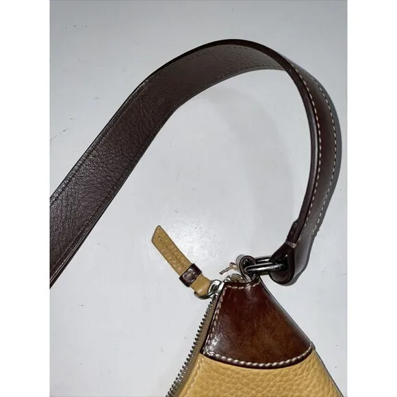 Dooney & Bourke Hobo All-Weather Leather AWL‎ Purse Shoulder Bag Yellow - Image 8