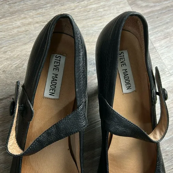 Steve Madden Leather Mary Jane Heels Size 8.5 Medium - Image 11
