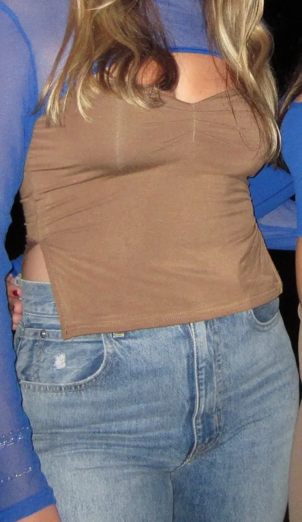Amazon Brown  Strapless Cutout Top - Image 3