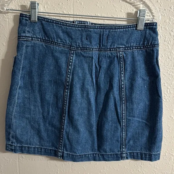 Free People Blue Mini Cargo Skirt - Image 5
