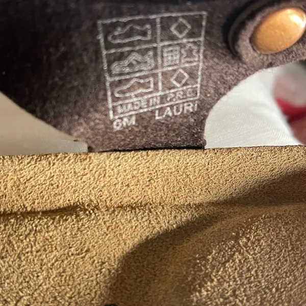 Brown Suede Sandals with Buckle Size 6 - Image 4