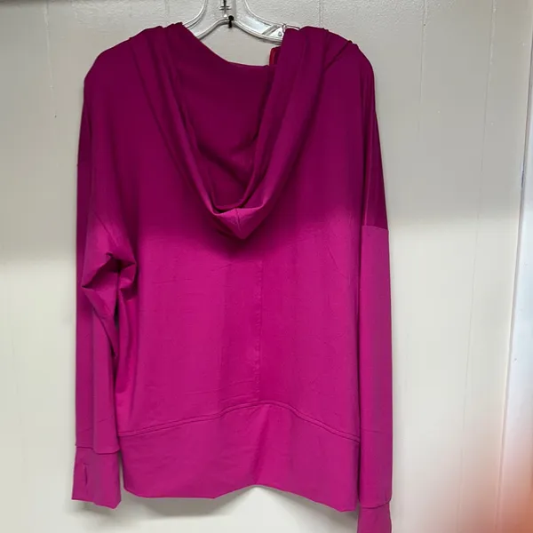 Belle by Kim Gravel Fuchsia Zip-Up lightweight jacket with Hood - Image 6
