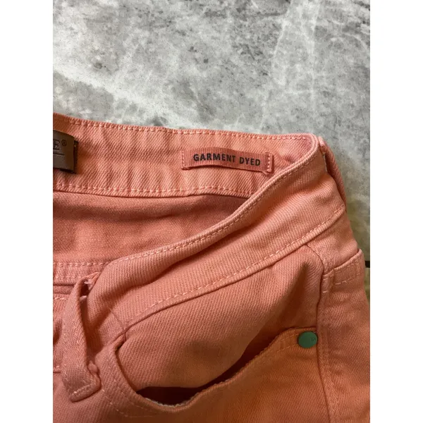 Judy Blue Coral Pink Garment Dyed Denim Frayed Hem Shorts JB150217 Medium - Image 3