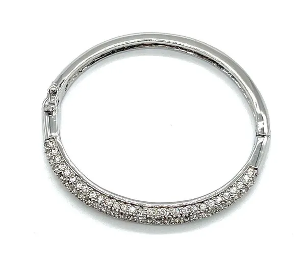 Lia Sophia Silver Played with Crystal Accent Bracelet - Image 2