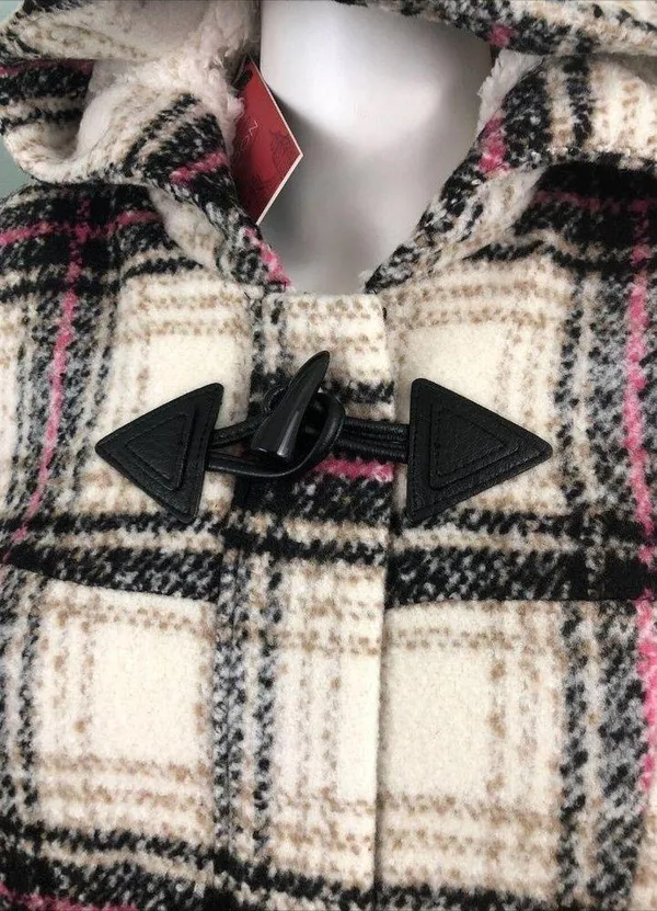 NWT Women's Thakoon for DesigNation Kohl's Plaid Hooded Flannel Coat Sz Medium - Image 6