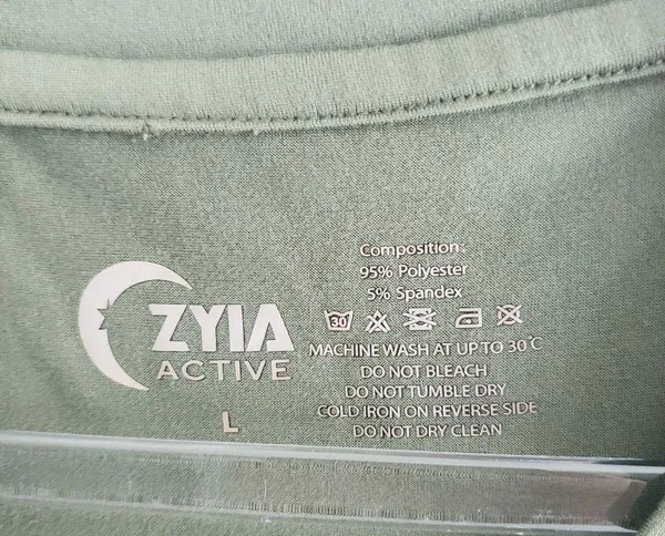 Zyia Active Olive Sleeveless Kettle Moon Muscle Tank Top - Image 6