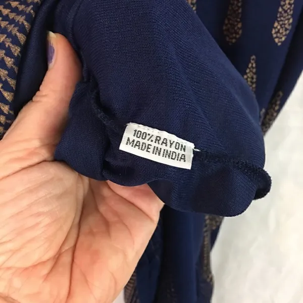 Off the shoulder blue gold mini dress small Blue - Image 7