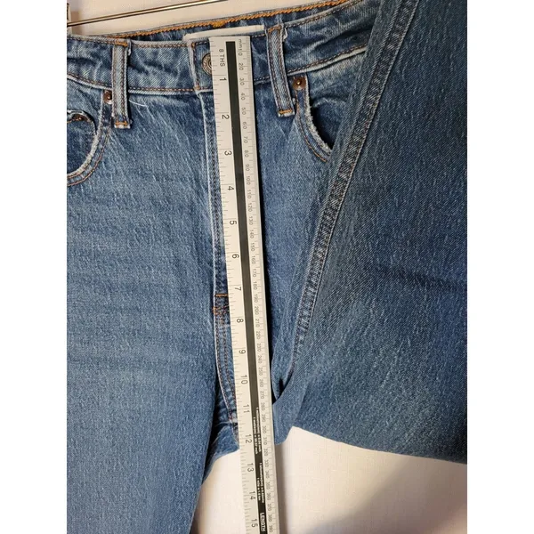 Abercrombie & Fitch The 90s Relaxed High Rise Distressed Straight Denim 28 - Image 7