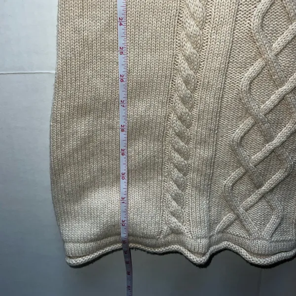 Athleta Hooded Cable Knit Sweater Dress with Zippered Pocket Women’s Size S/M - Image 6