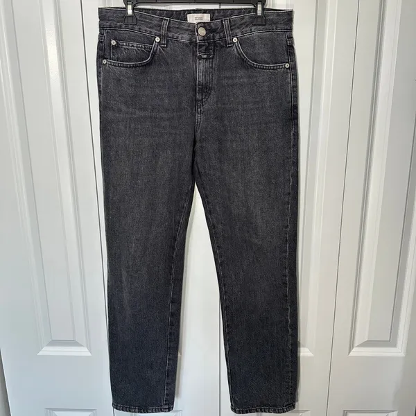Closed‎ Jay Jeans Womens 28 Black Candiani Italian Denim Straight Leg Boyfriend - Image 2