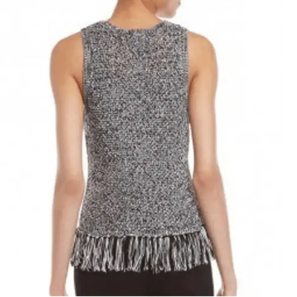 Rebecca Minkoff Sleeveless Knit Fringe Top Small - Image 11