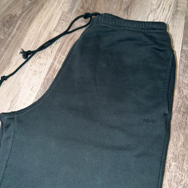 Skims vintage fleece sweatpants joggers cypress dark green size small - Image 2