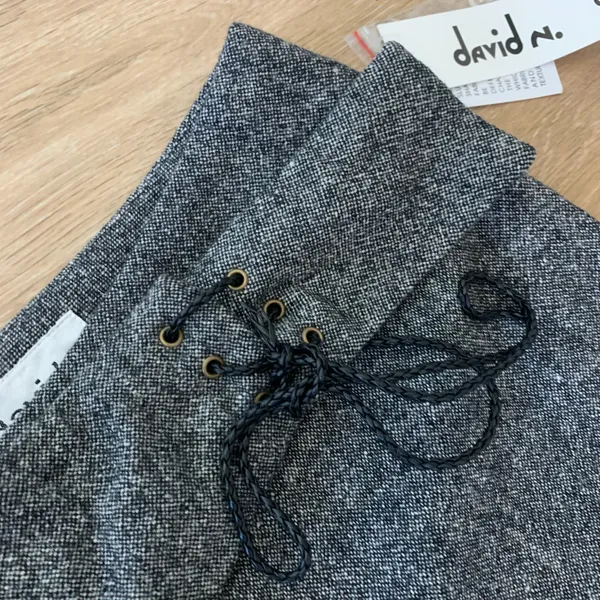Wool Blend Trousers Gray Size 8 - Image 2