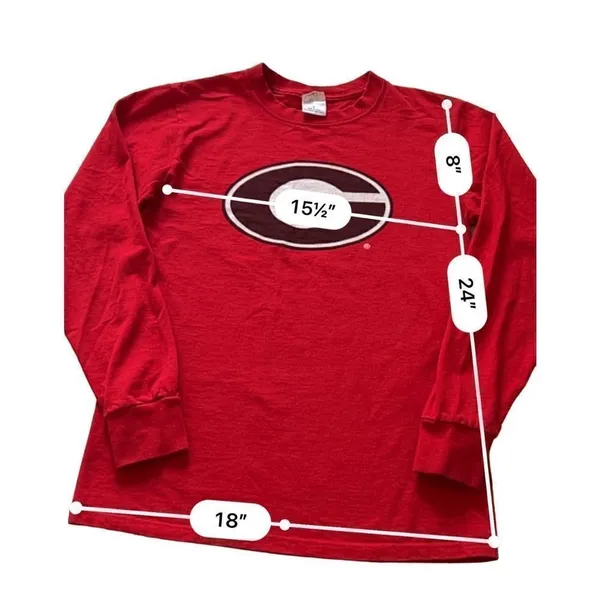 Soffe University of Georgia G Women' long sleeves tee size S Made in USA - Image 6