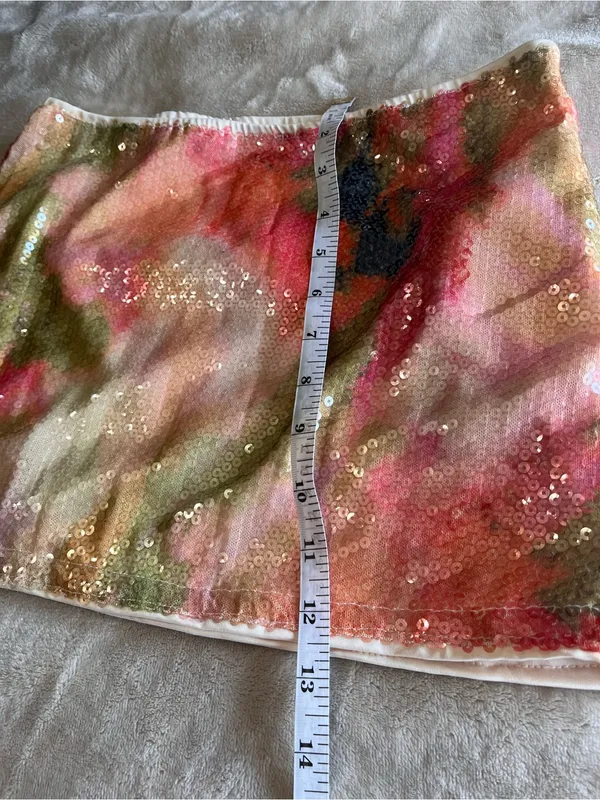 MISSGUIDED Ibiza Boho Sequins Mini Skirt Going Out College Party Sz XS NWT - Image 6