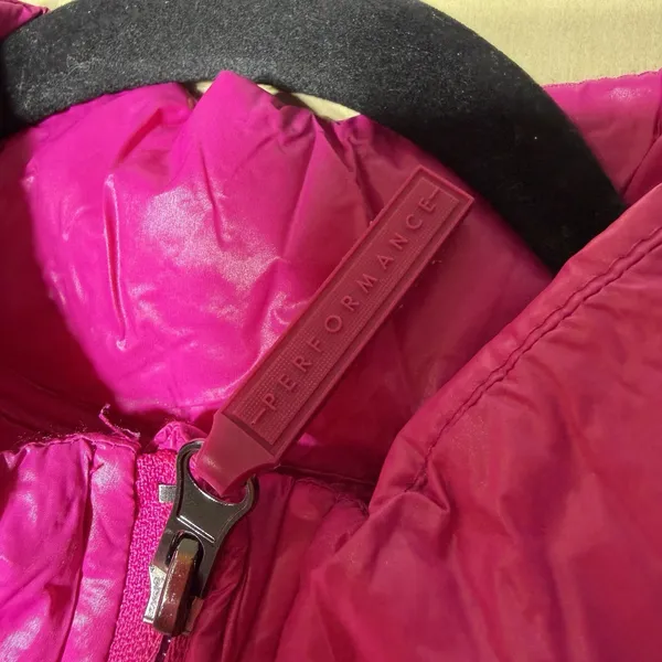 Calvin Klein Performance Jacket‎ Women’s XL Pink Black Quilted Full Zip - Image 8