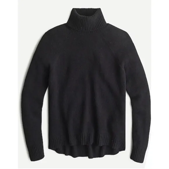 J. CREW Turtleneck Sweater Supersoft Yarn Solid Black Wool Alpaca Knit X-Small - Image 11