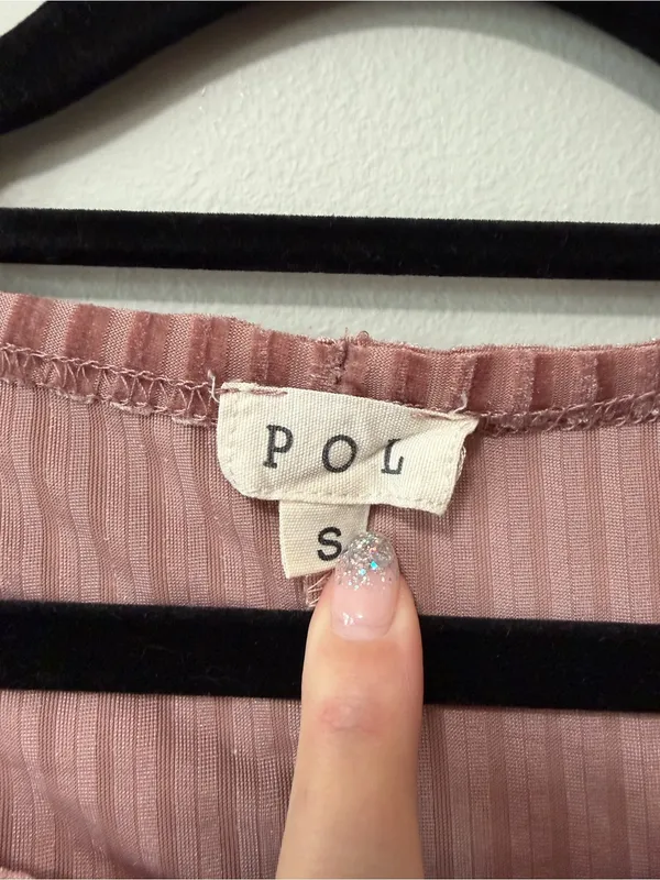 POL Dusty Pink Velvet Pocket Shift Dress Size S - Image 8