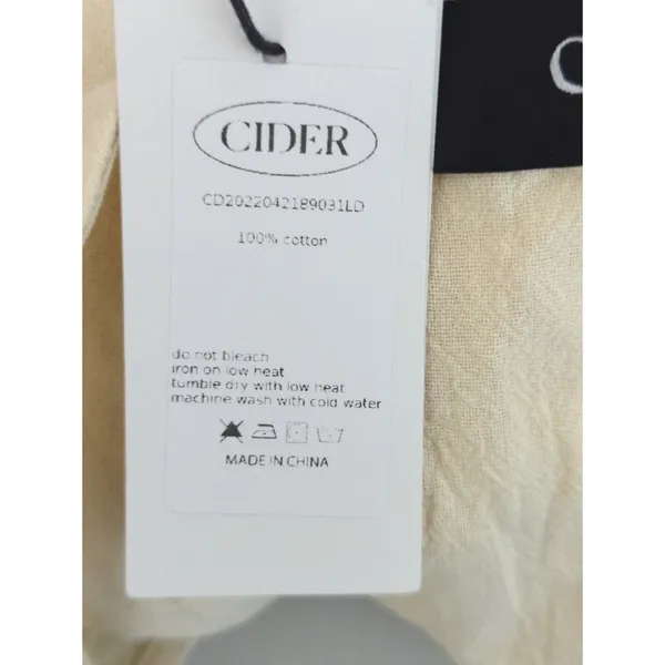 Cider Solid V-neck Yellow Button Shift‎ Maxi Dress MEDIUM NWT Coastal Casual - Image 10