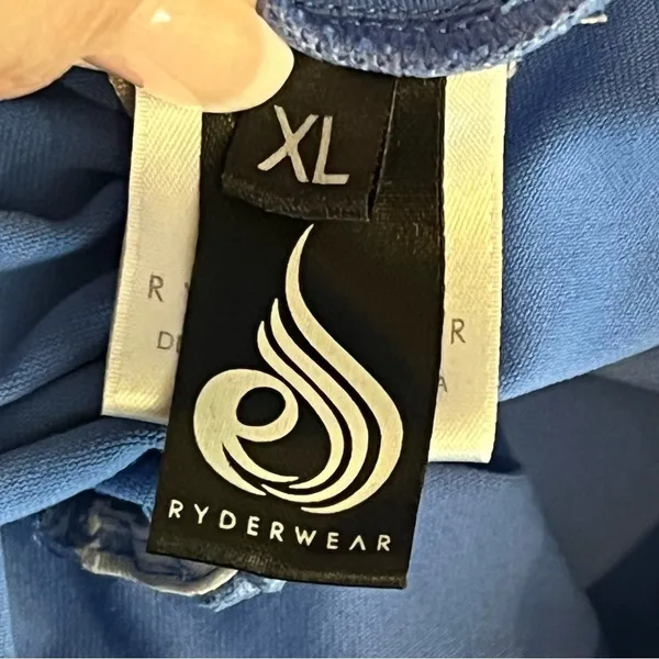 Ryderwear scrunch bottom full length leggings periwinkle blue sz XL - Image 2