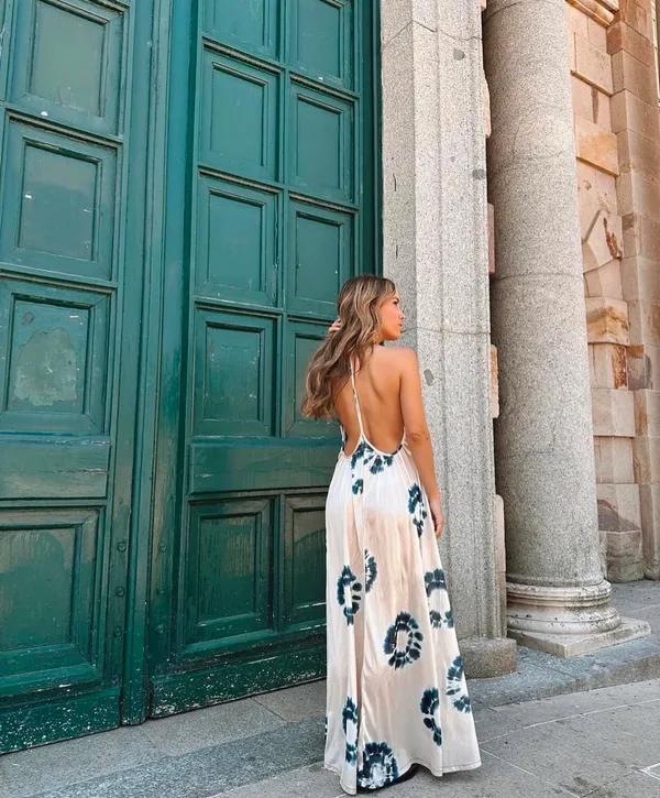 Zara dress maxi oversize fit boho blogger prints casual summer vacation wedding - Image 4