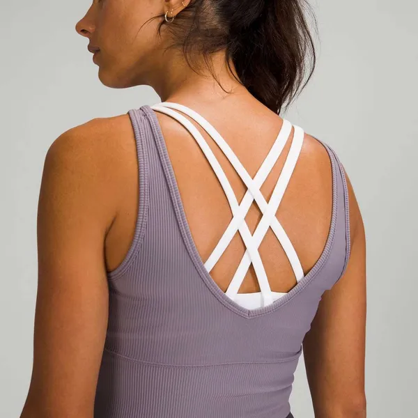 Lululemon Power Pivot Tank Top *Rib Dusky Lavender Size 4 - Image 2