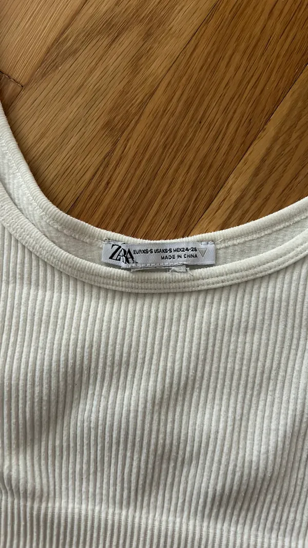 ZARA White Crop Top - Image 2