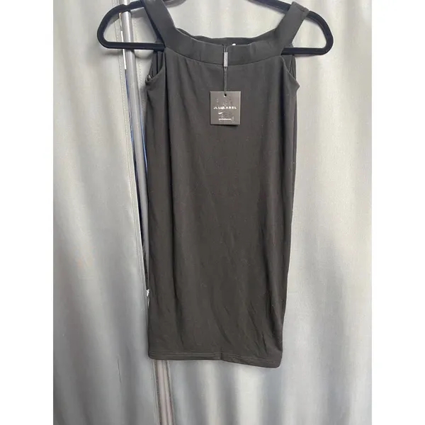 Jluxlabel Mini Dress Womens Large Gray Sleeveless Wide-Strap Polyester Blend B67 - Image 2