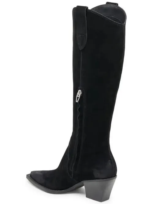 NWOT Dolce Vita Regy Western Boot Size 7 Onyx Suede - Image 5