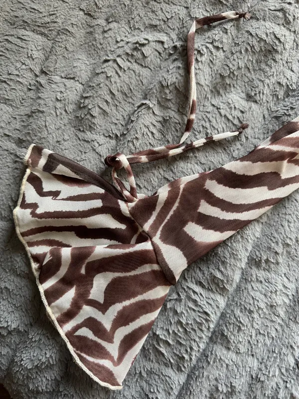 Zebra print long sleeve Brown Size M - Image 3