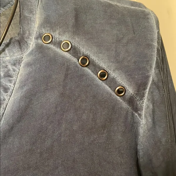 Cato 👖👖👖BOGOHO 👖👖👖Blue Denim Color Relaxed Buttoned Long Sleeve Blouse - Image 4