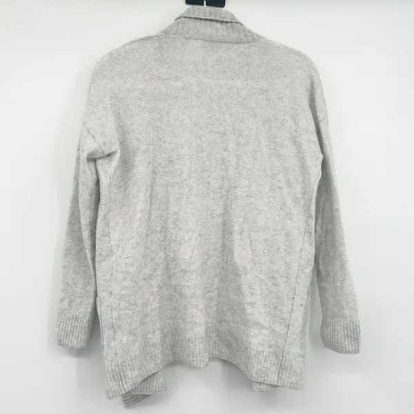 Qi Cashmere Womens Grey Wool Cashmere‎ Blend Open Front Cocoon Cardigan Size S - Image 5