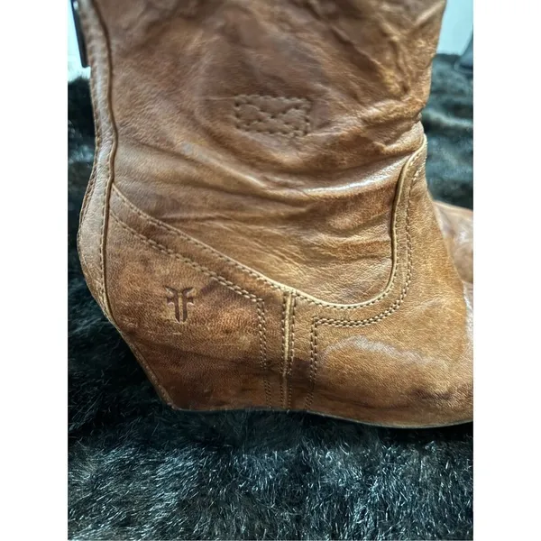 Frye Carson Wedge Booties/Ankle Boots Leather size 8 M 8m - Image 5