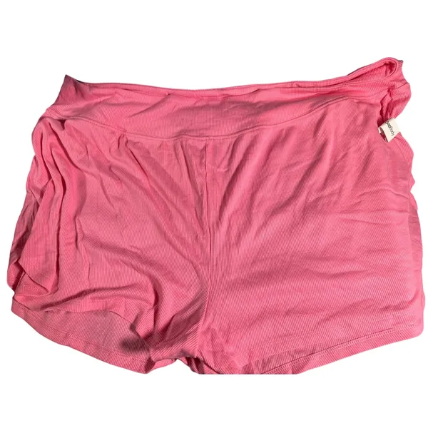 GapBody Womens Pink Ribbed Lounge Shorts XXL Elastic‎ Waist Relaxed 825459-02-1 - Image 2