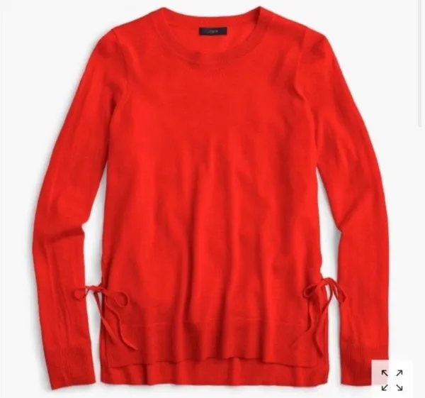 J.Crew XXS 100% Merino Side Tie Pullover Sweater. - Image 2