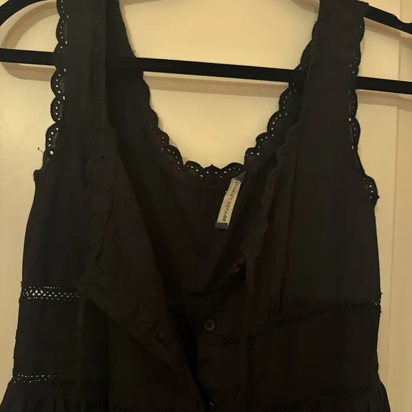 Brandy Melville, black dress lace detail - Image 2