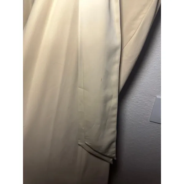 FLAWED‎ Ivory Rhinestone Empire Waist Maxi Gown Dress Size 7/8 Creamy Sleeveless - Image 9